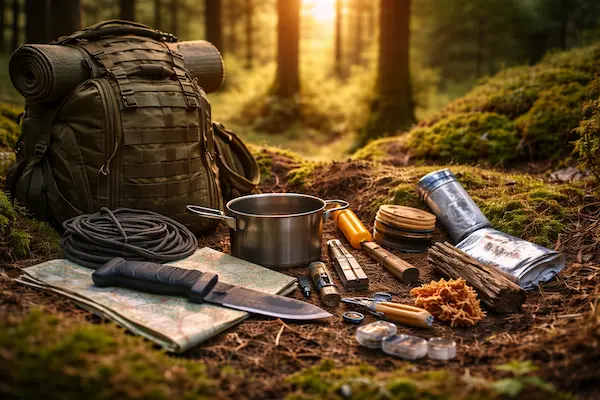 Výbava na prežitie v lese.webp