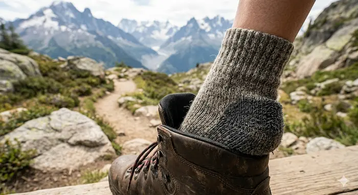 Detail zosilnenej päty a špičky turistickej.webp