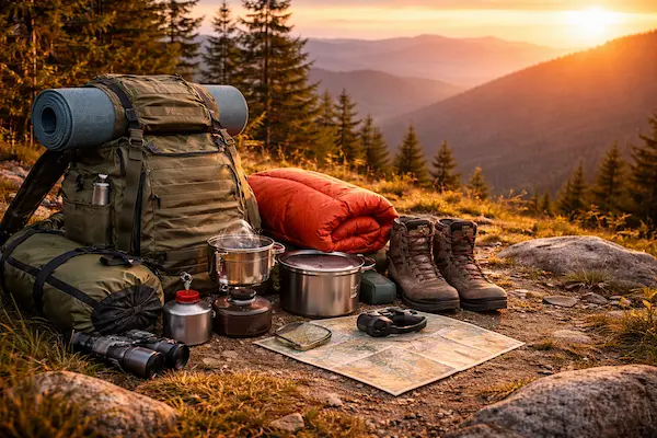 Kompletná outdoor výbava: čo potrebujete na turistiku, kemping a viacdňový výlet