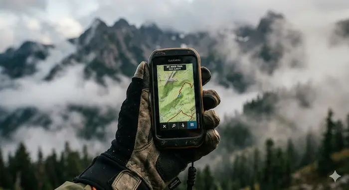 Garmin GPSMAP H1 s dotykovým displejom v rukaviciach počas horskej turistiky.webp