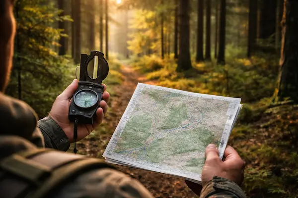 Ako sa orientovať v lese bez GPS a mobilu (kompletný survival návod od prevencie po krízový režim)