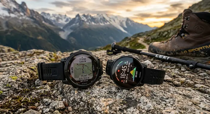 Garmin Instinct 3 vs Suunto Race S outdoor GPS hodinky porovnanie na turistiku.webp