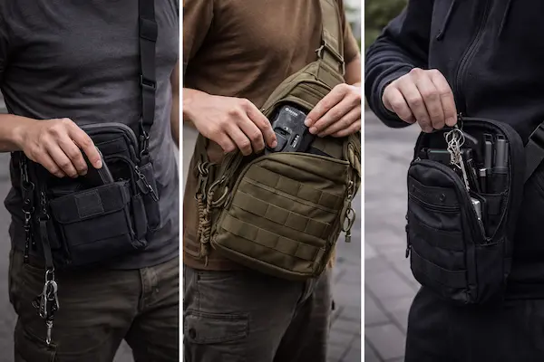 Najlepší EDC organizér a taška v praxi – kompaktné slingy a tašky na každodenné nosenie v meste aj na presuny.webp