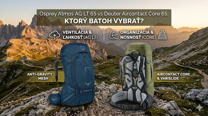 Osprey Atmos AG LT 65 vs Deuter Aircontact Core 65: ktorý batoh vybrať?